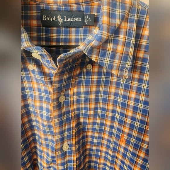 Ralph Lauren Polo Double Lined Button down Mens Sz Large - Picture 2 of 5